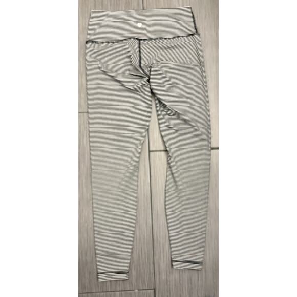 Lululemon Wunder Under High-Rise Tight 28” Inseam Size 10 Black/White Stripe - Picture 2 of 3